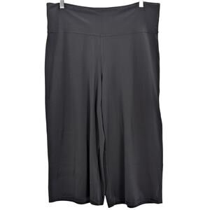 Athleta Elation Wide Leg Cropped Pants Sporty Yoga Athleisure Spandex Black 2X